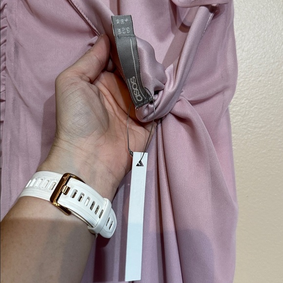 ASOS Lilac Backless Ruched Dress - Picture 3 of 3